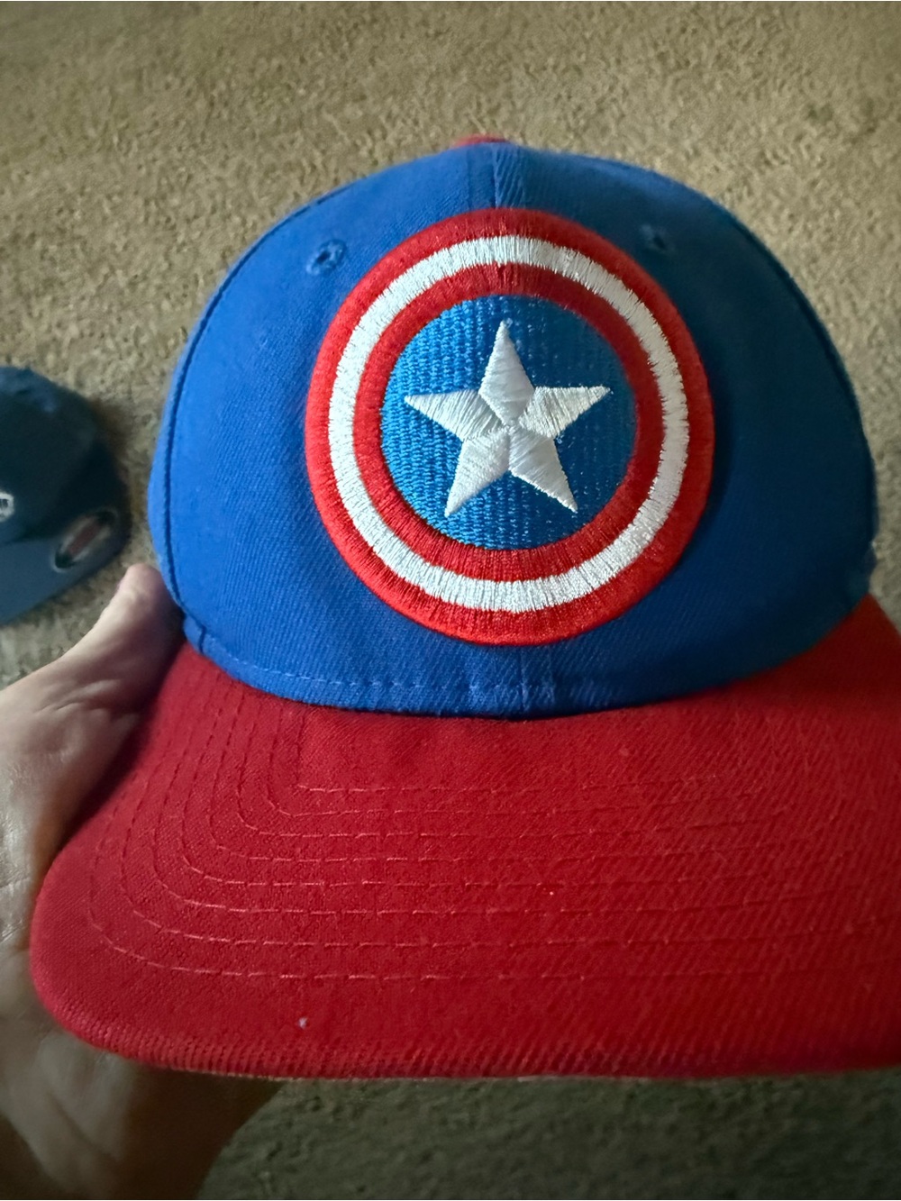 Marvel, new era Captain America, youth hat red blue